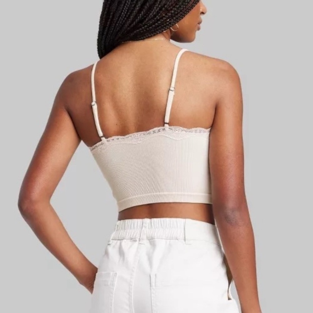 wild fable off-white lace trim seamless tank top - Picture 3 of 9